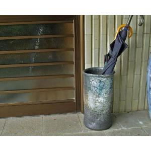 ポイント5倍]信楽焼 陶器 傘立て 窯変 たわみ 傘たて スリム 北欧