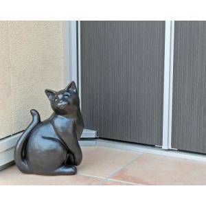 信楽焼 猫 置物 見返りネコ 9号 三毛 陶器 猫の置物 おしゃれ ねこ