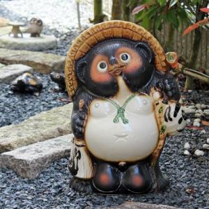 信楽焼　狸の置物 信楽焼たぬき40号 福狸 H125cm : 器屋一信ヤフー店 - 通販