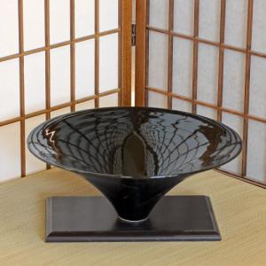 花器 カキ 剣山 生け花 水盤 華道 道具 けんざん 花道 陶器 (剣山なし