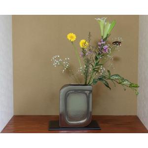 ポイント3倍]信楽焼 花器 古陶 ちぎり 角 陶器 花瓶 生け花 和風