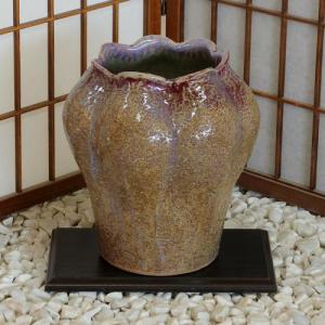 信楽焼 花器 窯肌 正方 コンポート 在庫数限り 陶器 花瓶 生け花 和風