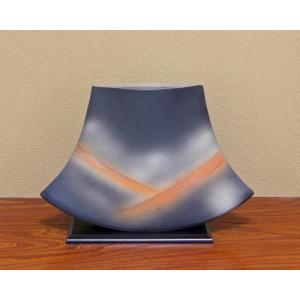 信楽焼 花瓶 花器 華道 池坊 嵯峨御流 緑釉 しずく 陶器 生け花 和風