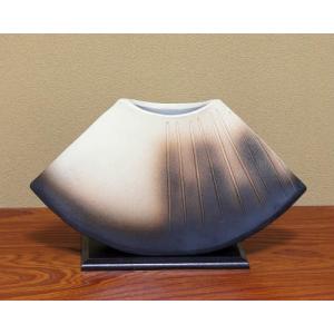 信楽焼 穴窯 登り窯 花瓶 自然釉 緋色 スカーレット 薪 おしゃれ