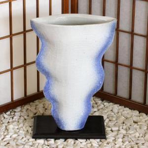 ポイント8倍]信楽焼 大きな 花瓶 黒釉大壷広口 15号 おしゃれ 大壺