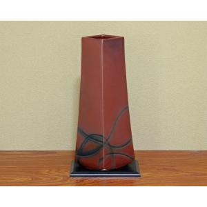 信楽焼 穴窯 登り窯 花瓶 自然釉 緋色 スカーレット 薪 おしゃれ