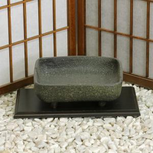 在庫数限り 信楽焼 水盤 花器 15号 窯肌 切立 丸 陶器 池坊 嵯峨御流