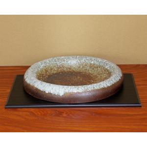 信楽焼 水盤 花器 11号 中青磁 万年青 丸 陶器 池坊 嵯峨御流 生け花