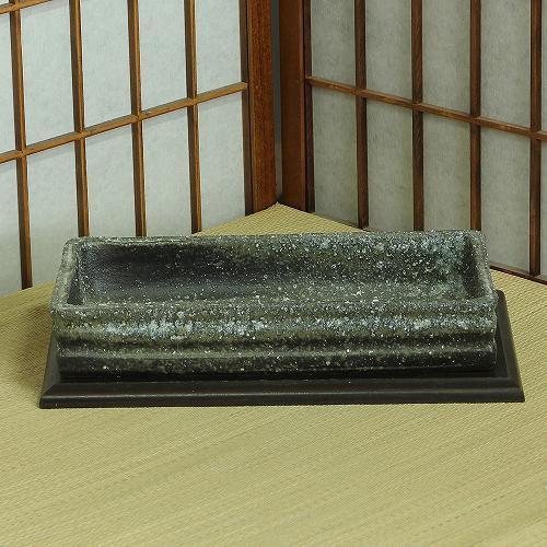 在庫数限り 信楽焼 水盤 花器 11号 茶 窯変 長角 陶器 池坊 嵯峨御流 生け花 華道用 花瓶 ...