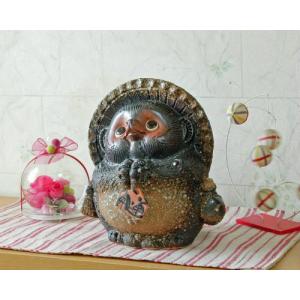 信楽焼 狸 置物 古信楽 お願い祈り たぬきの置物