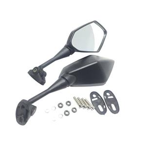 nakira バイク用カウルミラー 左右セット 黒 スクエア