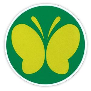 AMUZ 聴覚障害者標識 蝶マーク 反射タイプ マグネット
