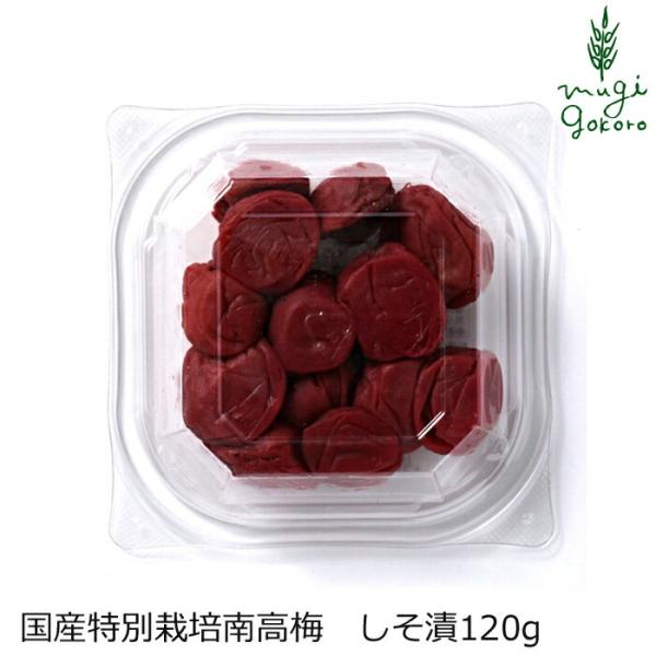 梅干し 創健社 国内産特別栽培南高梅梅干 しそ漬 120g 正規品 ナチュラル 天然 無添加 不要な...