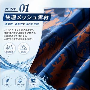 メンズ 水着 サーフパンツ インナー付 スクー...の詳細画像2