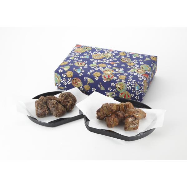 【公式】浅草むぎとろ 文庫箱【大】紺色（かりんとう・ぬれおかき）