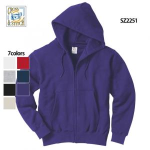 CROSS & STITCH パーカー メンズ プルオーバー 長袖 無地 ポケットなし