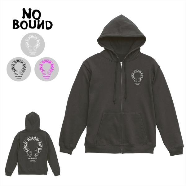 ジップパーカー スウェット ホースシュー オールドイングリッシュロゴ バックプリント フーディー ト...