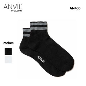 ソックス 靴下 メンズ レディース クルーソックス ボーダー シンプル おしゃれ ミドル丈 スケーターソックス ( ANVIL / アンヴィル ) AN400｜MUJI-T.jp Yahoo!ショッピング店