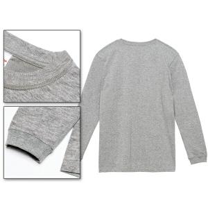 Tシャツ 長袖 ロンT メンズ 無地 プリント...の詳細画像2