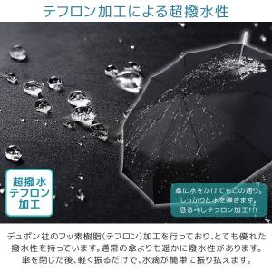 折りたたみ傘 テフロン加工 傘 耐風 晴雨兼用...の詳細画像3