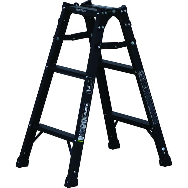 ALINCO (アルインコ) はしご兼用脚立 ブラック脚立 3尺 KUR-90 最大使用質量100k...