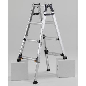 【中古】ALINCO 4尺 ワンタッチ脚立 ALINCO（アルインコ） 伸縮脚付はしご兼用脚立 4尺 PRT-120FX 幅広踏