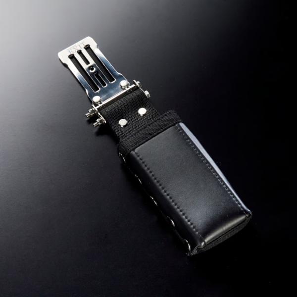 WORKERZ EXIT レベルケースM EXT-LC-MBK フェイクレザー メタルプレート 連結...