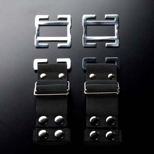 WORKERZ EXIT 連結クロスパーツ２本 EXT-RP02BK フェイクレザー メタルプレート...