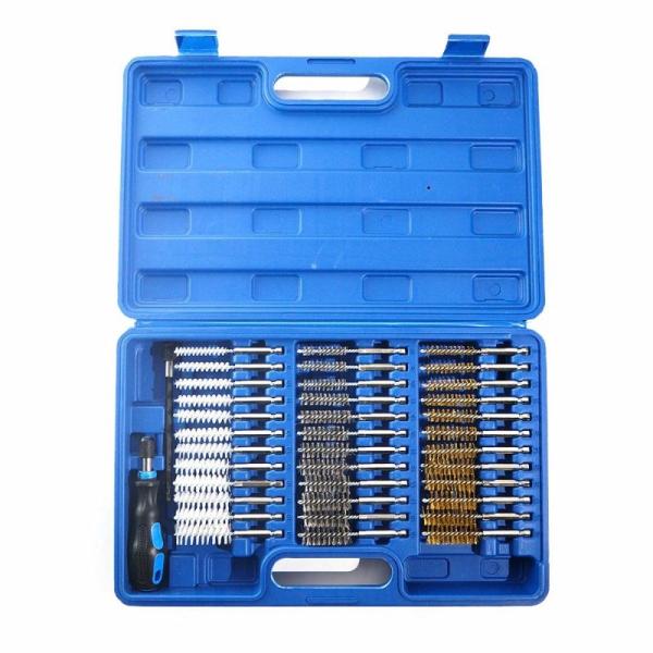 WIT (ワールドインポートツールズ) 38PC 1/4シャンク ワイヤーブラシセット ナイロン ス...