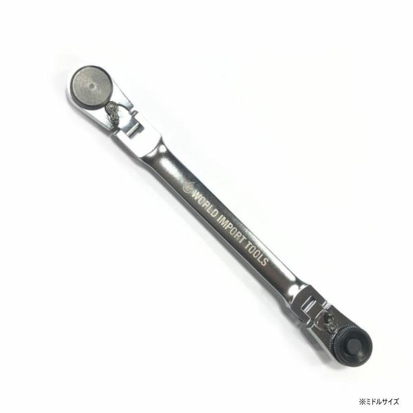 WIT（ワールドインポートツールズ） 1/4dr 首振りラチェットレンチ ショート 121mm 60...