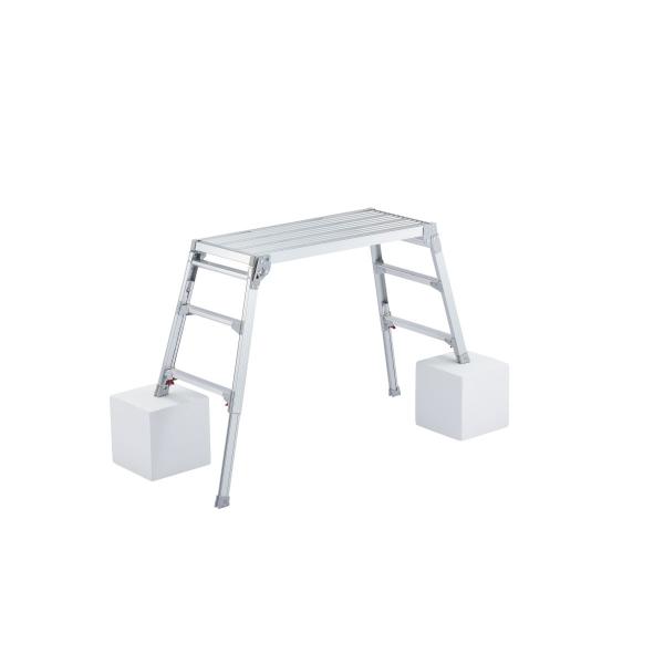 長谷川工業 (ハセガワ) DRSW-1000c アルミ足場台 幅広タイプ 伸縮足場台 洗車台