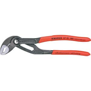 KNIPEX 8701-180SB ウォーターポンププライヤー コブラ 180mm 亜鉛合金メッキ/プラスチックコート｜mulhandz