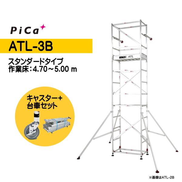 Pica（ピカ） 高所作業台 キャスター、わく台車セット ATL-3B + ATL-JS + ATL...
