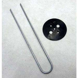 シンセイ 防草シート用 ヘアピン杭 15cm 10本セット 黒丸付き U字釘 抑え杭 押さえピン コ型ピン Uピン 除草シート 防草シートピン