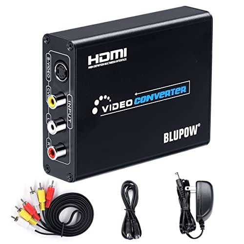 BLUPOW コンポジット/S端子 to HDMI 1080P対応 Composite 3RCA A...