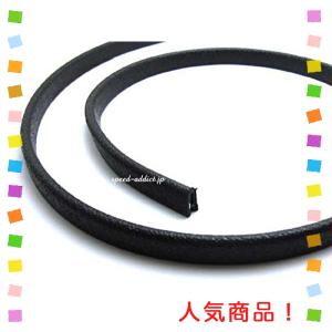 ヘルメット用リム 縁ゴム BLACK 110cm