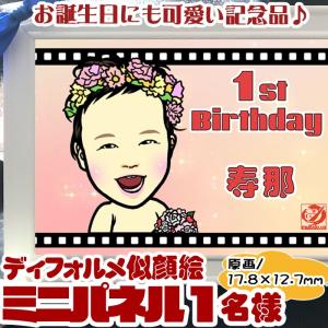 母の日のプレゼントにディフォルメ似顔絵ミニパネ...の詳細画像2