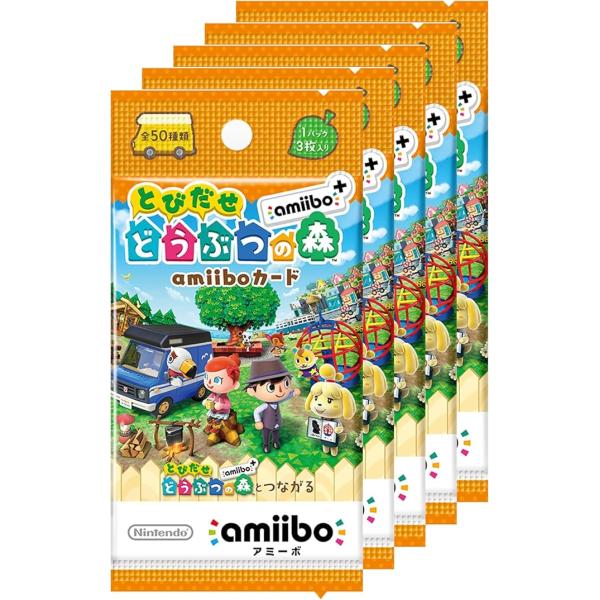 【5パックセット】とびだせ どうぶつの森 amiibo+ amiiboカード