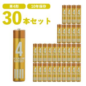 乾電池 単4形 30本セット (10パック×3) アルカリ乾電池 保存10年 まとめ買い 長期保存 備蓄 防災 災害対策 地震 リモコン おもちゃ 交換用｜multiverse-irl