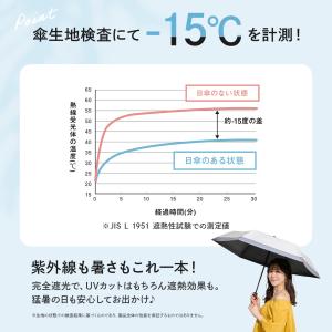 日傘 折りたたみ 完全遮光 晴雨兼用 安全式自...の詳細画像4