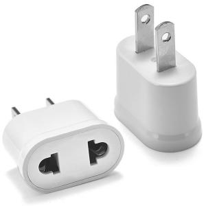 変換プラグ 電源プラグ コンセントプラグ 海外用電源変換プラグ 1対1変換プラグ マルチ変換アダプター 2ホール フラットプラグ （欧州規格｜multiwork