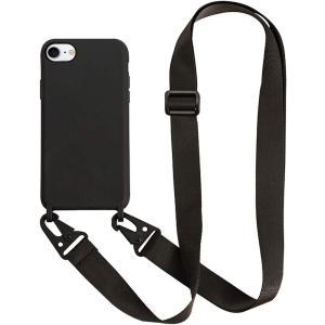 UnnFiko For iPhone 8 ケース ネックストラップ For iPhone SE 3/2 用スマホケース 蛍光色 シリコン ア｜multiwork