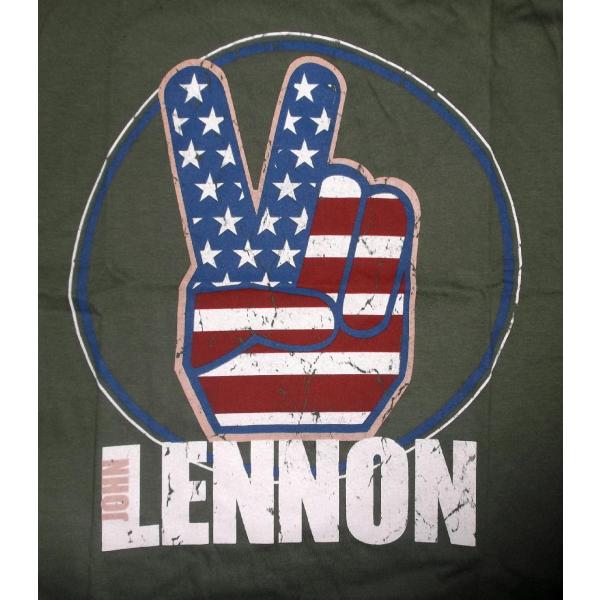 ジョン レノン Tシャツ John Lennon PEACE FINGERS 正規品 ロックTシャツ