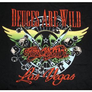 エアロスミス Tシャツ AEROSMITH DEUCES ARE WILD, VEGAS 正規品 ロ...