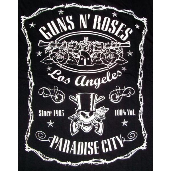 ガンズ アンド ローゼス Tシャツ Guns N' Roses Paradise City Labe...