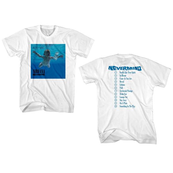 ニルヴァーナ Tシャツ NIRVANA NEVERMIND (バックプリント有) 白 正規品 ロック...