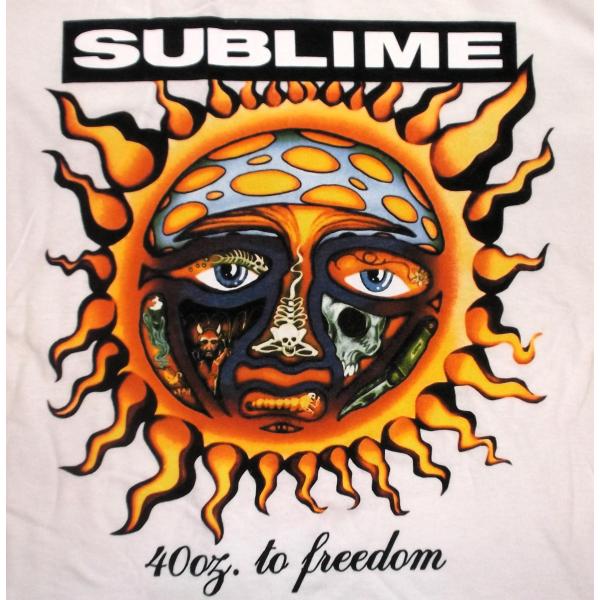 サブライム Tシャツ 白 SUBLIME 40OZ TO FREEDOM USA 正規品 ロックTシ...