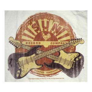 サン レコード Tシャツ Sun Record クロス ギター US正規品 ロックＴシャツ バンドＴ...
