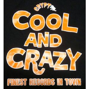 クリプト レコード Tシャツ 黒 Crypt Records COOL & CRAZY 正規品 ロックＴシャツ バンドＴシャツ｜mumbles