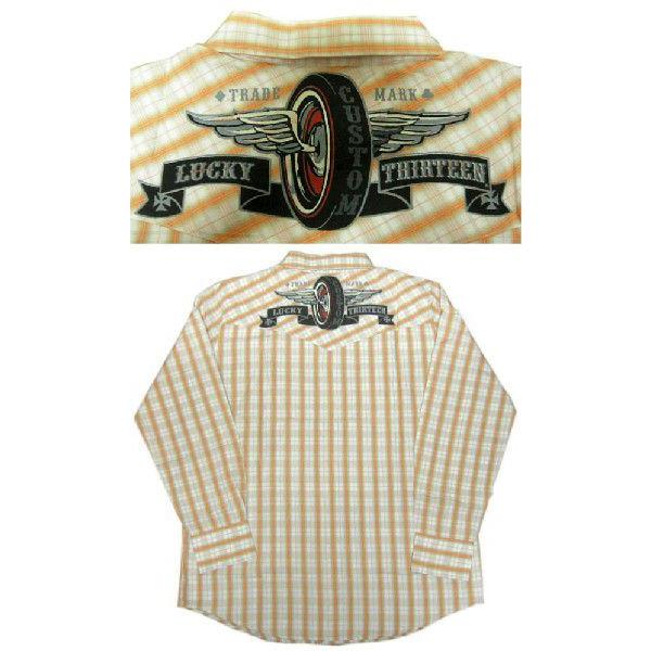 ラッキー13 LUCKY13 ウェスタンシャツ Flying Wheel